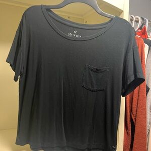 American Eagle Black tee size XS
